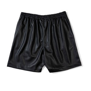 Shorts décontractés vintage en tricot pour hommes, avec cordon de serrage, taille élastique, poches, style streetwear, respirants, personnalisables, vente en gros - Product Image 2