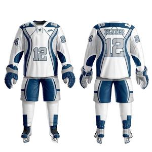เครื่องแบบฮ็อกกี้น้ำแข็งพิมพ์ลายซับลิเมชันของผู้ชายเครื่องแบบโลโก้ตามสั่ง - Product Image 2
