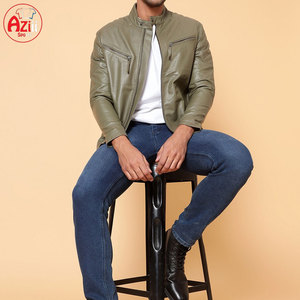 Veste en cuir High Street pour hommes col montant avant écologique, coupe-vent, respirant, hiver, haute qualité Offres Spéciales meilleur design - Product Image 6