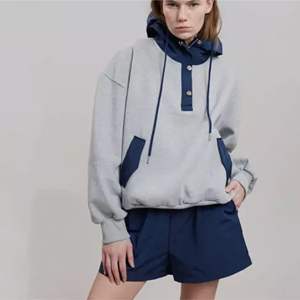 Ensemble de survêtement décontracté respirant pour femmes 2 pièces, automne, uni, logo sur le devant, poches latérales, sweat-shirt, short, jogging, tenue de sport - Product Image 6