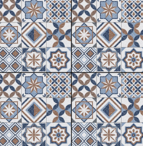Azulejos de Pared de Cerámica Colección Marroquí 600x600mm con Acabado Mate Antideslizante y Antibacteriano en Tonos Marrones/Tan para Interiores de Villas - Product Image 2