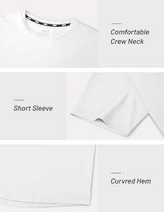 เสื้อยืดแขนสั้นผู้ชายสำหรับเล่นกีฬาวิ่งออกกำลังกายน้ำหนักเบาเสื้อยืดโพลีเอสเตอร์ UPF 50 + - Product Image 3