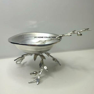 Pares de 3 cuencos chapados en plata de calidad impresionante, organizador de verduras de Metal de forma Irregular para Home Hotel - Product Image 5