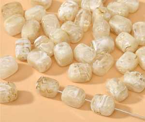 Cuentas sueltas rectangulares de piedra de imitación de resina al por mayor, cuentas sueltas con agujero recto para pulsera DIY, accesorios para collar - Product Image 3