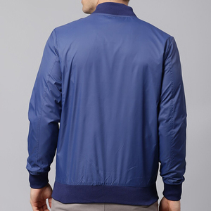 Lightweight Plus Size Men's Bomber Jacket Stand Collar Front Logo Solid Color Breathable Winter Wear Customized Color & Size - Product Image 5