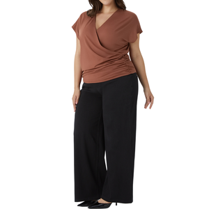 Tops de Yoga de Talla Grande, Estilo Envolvente de Manga Corta, Ropa Deportiva Elástica para Entrenamiento, Fitness, Gimnasio y Deportes - Product Image 3