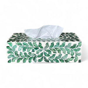 Caja de Pañuelos Hecha a Mano con Incrustaciones de Nácar, Portapañuelos Decorativo para Sala de Estar - Product Image 2