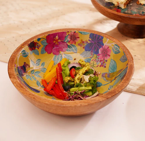 Wood <b>Salad</b> <b>Server</b> <b>Bowl</b> With Spoon Eco-Friendly Enamel Printed Wood Dish Polished <b>Salad</b> <b>Server</b> <b>Bowl</b> Lowest Price - Product Image 4