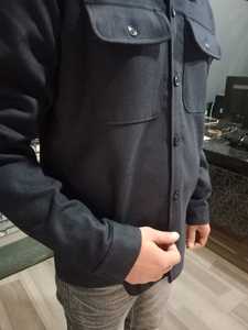 OEM personalizado al por mayor de talla grande de alta calidad de invierno cálido de manga larga de los hombres 100% camisa de lana con bolsillos-MUESTRA GRATIS - Product Image 4