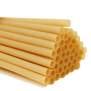 Pailles jetables en canne à sucre de 8,5 pouces pour smoothies, compostables, écologiques, pailles jumbo pour thé au lait à bulles - Product Image 1