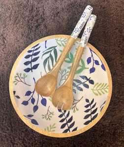 Cuenco de madera personalizado con estampado de esmalte, cuenco ecológico y elegante para servir comida, aperitivos y uso decorativo en restaurantes - Product Image 4