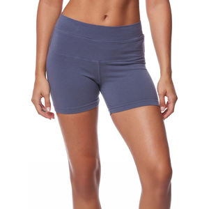 Pantalones cortos de Yoga para gimnasio de cintura alta para mujer al por mayor, cómodos, transpirables, Spandex, Material de nailon, Color sólido, pantalones cortos deportivos para mujer, Push UP - Product Image 5