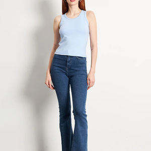 Camiseta sin Mangas para Mujer al por Mayor, Alta Calidad, 100% Algodón, Color Personalizado, Opción de Logotipo Frontal, Anti-Pilling, Secado Rápido, Último Diseño en Venta - Product Image 3