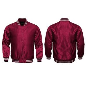 Nouveau design de veste slim en satin léger pour hommes, Offre Spéciale veste en polyester satin de baseball de marque hip hop à motif vierge personnalisé - Product Image 1