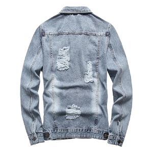 <b>Men's</b> Winter Warm Denim <b>Jacket</b> with Patchwork Design and Button Detail Customizable Windproof <b>Jacket</b> - Product Image 3