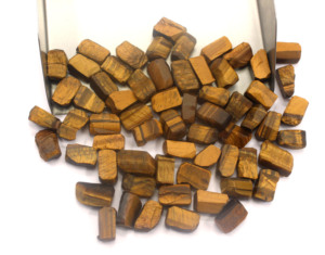 พลอยตาเสือธรรมชาติ100% 20ชิ้นลายทางสีเหลืองน้ำตาลขนาดหยาบ14-16มม. อัญมณีหลวมเหลือเชื่อ - Product Image 4