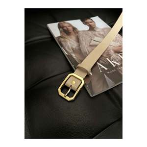 Ceinture carrée pour femme, ceinture pour pantalon, ceinture pour veste, ceinture pour robe - Beige - Product Image 2