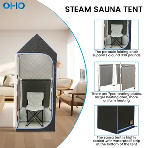 Sport Recovery Full Body Foldable Infrared Sauna Tent Sweat Box For 1-2 People