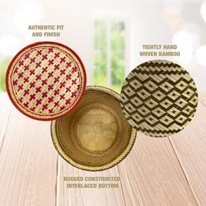 ตะกร้าเสิร์ฟข้าวเหนียวทำมือจากไม้ไผ่ธรรมชาติ 100% |   ภาชนะใส่อาหารทอมือแท้พร้อมฝาปิด สำหรับร้านอาหารและตกแต่งบ้าน - Product Image 4