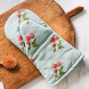 Art Print Cotton <b>Oven</b> Mitts Vibrant Quilted Kitchen <b>Gloves</b> Safe Premium Culinary Utility Wear - Product Image 3