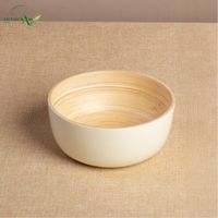 Bol en bambou filé personnalisé avec finition unie, objet artisanal classique et écologique pour la maison