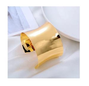 Brazalete de latón 100%, brazalete de oro pulido hecho a mano para fiestas, uso en bodas, fabricante de joyería de moda, brazaletes de oro de calidad sólida - Product Image 2