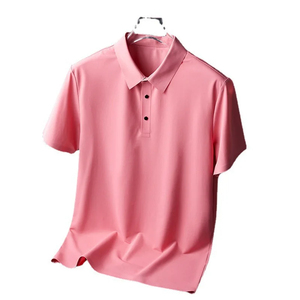 Nueva Camiseta de Manga Corta de Seda de Hielo para Hombre, 100% Algodón, Cuello en V, Transpirable, de Secado Rápido, Marca de Moda, Talla Grande - Product Image 1