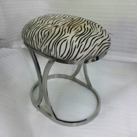 Tabouret Cross X moderne en acier inoxydable, ottoman avec revêtement en cuir, assise confortable pour la maison, le bureau, la chambre à coucher, le salon