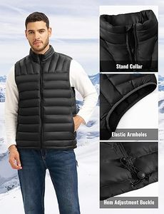 Venta Directa de Fábrica, Chaleco Acolchado con Cierre y Cuello en V, Personalizable, Transpirable, de Alta Calidad, para Hombre, Invierno, Casual - Product Image 6