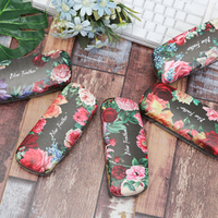Boîte à lunettes de soleil à motif floral imprimé numériquement en gros, étui rigide pour lunettes, étui personnalisé pour lunettes