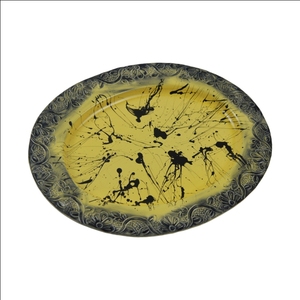 Plateaux de service de haute qualité plats à Dessert plateau à dîner assiette entièrement arrondie métal frais pour plateaux de service de Restaurant - Product Image 1