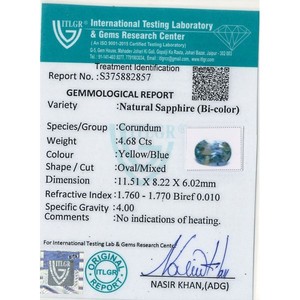 Piedra de Zafiro Natural Bicolor de 4.68 Quilates, Facetada, Azul Pitambari, Azul Real, Azul Marrón, Corte Radiante, Material Suelto de Topacio y Ópalo - Product Image 4
