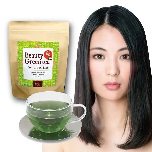 Health and beauty products for women green tea herbal slimming detox soft drink made in japan oem possible private label