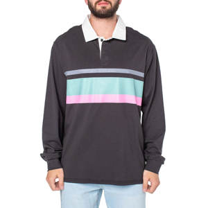 เสื้อโปโลมีกระดุมสองเม็ดสำหรับผู้ชายเสื้อโปโลแขน240gsm ผ้าฝ้ายสีตัดกันแบบลำลองฤดูร้อน - Product Image 6