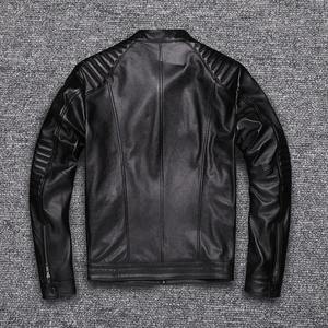 Veste en cuir grande taille de haute qualité pour hommes, vêtements d'extérieur coupe-vent, fermeture à glissière, vêtements de course automobile respirants - Product Image 2