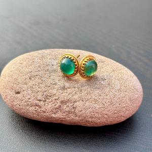 Elegant Natural Green <b>Onyx</b> Gemstone <b>Earrings</b> Handmade 925 Sterling Silver Jewelry Artisan Handmade Fashion Jewelry - Product Image 1