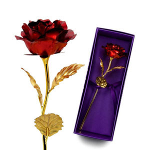 Diseño único decorativo 24K oro rosa hogar decorativo Rosa flor regalo romántico para novia novio rosa en el precio más bajo - Product Image 1