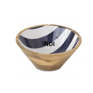 ชามผลไม้ทรงกลมเคลือบรูปโค้งสำหรับตกแต่งบ้านและโรงแรมชามเสิร์ฟอาหาร - Product Image 1