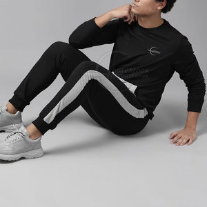 Costume de survêtement décontracté pour hommes, Vêtements de jogging en deux pièces, Ensemble de survêtements personnalisé, à bas prix et avec logo personnalisé - Product Image 4