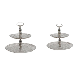 Hot Selling of 2 Tier <b>Wedding</b> Dessert Showcase Tier IEM Customized Table Top Double Layer Pedestal <b>Cake</b> Stand - Product Image 5