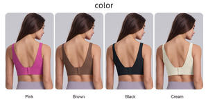 Offre Spéciale femmes Fitness soutien-gorge de sport de haute qualité 4 voies extensible respirant écologique élasticité moyenne XS personnalisable avant - Product Image 6