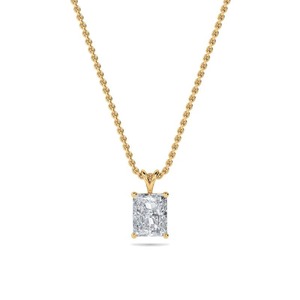Pendentif solitaire en diamant taille radiant 0,30 ct, diamant de laboratoire en platine, pour occasions spéciales et soirées - Product Image 2