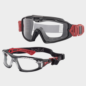 Gafas de bombero resistentes a impactos unisex Marcos de plástico negro y rojo Estilo coloreado - Product Image 1