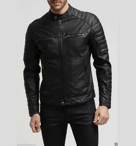Premium Leather <b>Soft</b> Polyester Zipper Closure Adjustable Cuff New Design Windproof Fashionable <b>Jacket</b> for <b>Mens</b> - Product Image 1