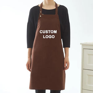 Tabliers Robuste Café Chef Restaurant Outil De Travail Bavoir En Cuir Jardin Bbq Uniforme Denim Coton Barber Toile Tabliers - Product Image 1