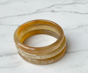 Elegante Brazalete de Cuerno Natural Pulido, Joyería Artesanal de Cuerno de Búfalo Ecológica, Estilo Tradicional Étnico Bohemio para Mujer - Product Image 6