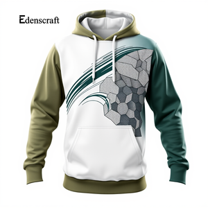 Sweat à capuche élégant d'hiver décontracté écologique graphique en relief pour hommes imprimé vêtements essentiels fabriqués par les fabricants - Product Image 4