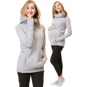 High Quality Cotton Winter Warm <b>Maternity</b> <b>Hoodie</b> with Custom Logo and Plain Design Long Hood Wholesale - Product Image 4