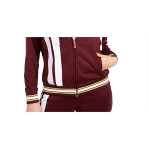 Chaqueta Deportiva Juicy Couture para Mujer, Modelo Tour Logo, Transpirable, Resistente al Viento, con Capucha, Estampada, Otoño/Invierno, para Correr, Color Morado, Talla Pequeña - Product Image 3