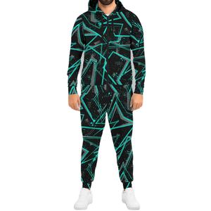 Chándal para hombre, chaqueta ligera con capucha y joggers, conjunto de poliéster transpirable, ideal para gimnasio, Fitness o informal - Product Image 1